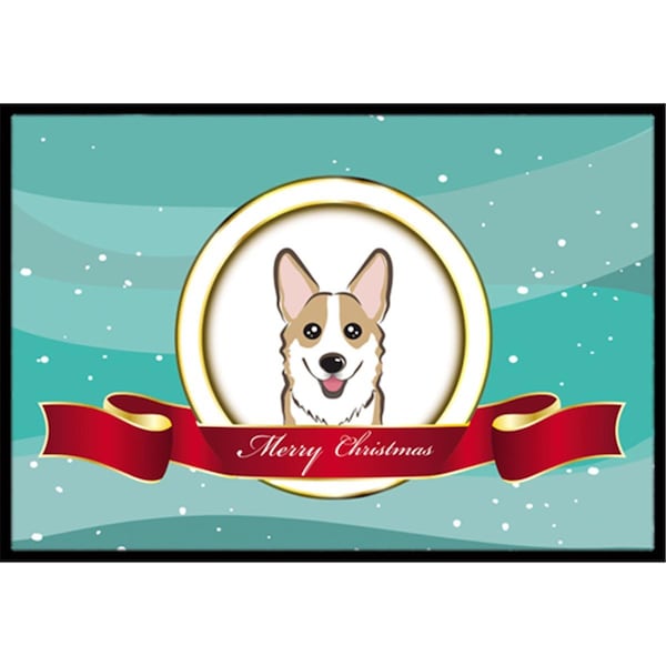 Carolines Treasures Sable Corgi Merry Christmas Indoor and Outdoor Mat- 24 x 36 in. BB1563JMAT - main